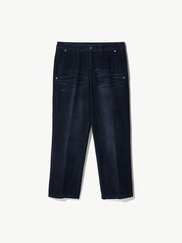 Corduroy Washing Wide Pants Navy (Wide Fit) - STCO - Modalova