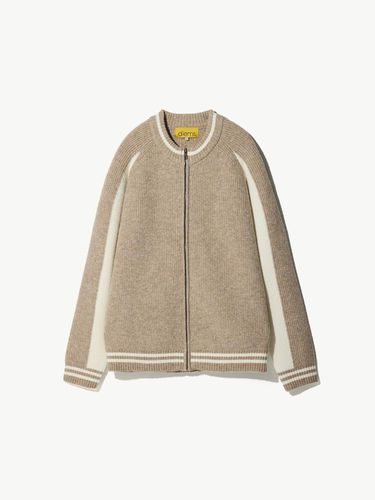 Varsity Colorful Pull-Up Cardigan Beige - STCO - Modalova