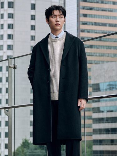 Handmade Long Chester Coat Black (SEMI OVER) - STCO - Modalova