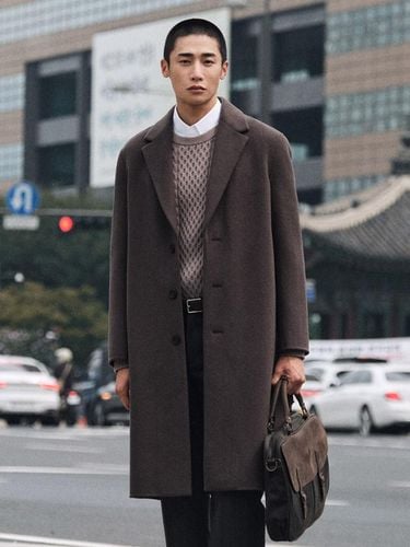 Handmade Long Chester Coat Brown (SEMI OVER) - STCO - Modalova