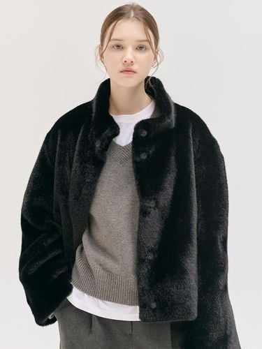 WN fur crop jacket [BK] - NILBY P - Modalova