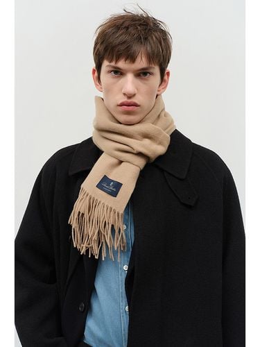 Unisex Fringed Cashmere Muffler [Camel] (UDMU4F102CM) - Dunst for MEN - Modalova