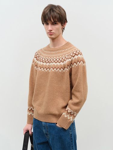 UNISEX FAIRISLE SWEATER CAMEL_M_UDSW4D136CM - Dunst for MEN - Modalova