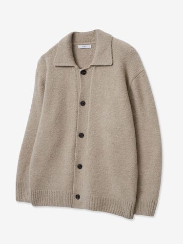 Wool Boucl Oversized Vintage Cardigan [Beige] - V2 - Modalova