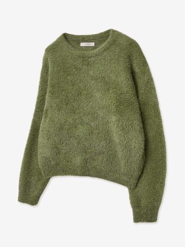 Hairy Oversized Premium Cable Knit [Khaki] - V2 - Modalova