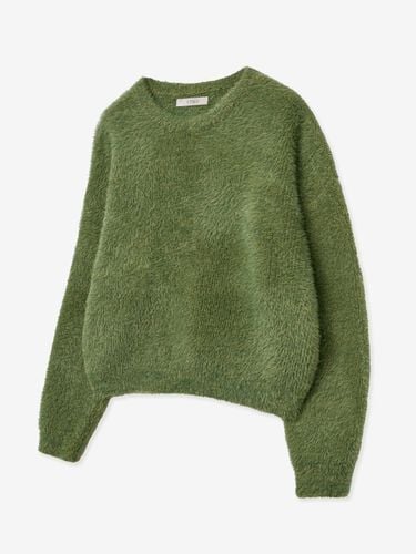 Hairy Cable Knit Oversized Sweater [Green] - V2 - Modalova