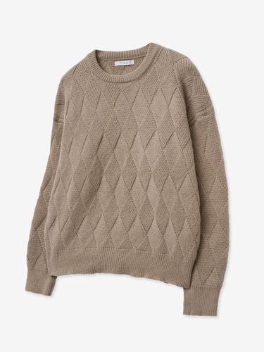 Daily Washable Soft Argyle Knit [Beige] - V2 - Modalova