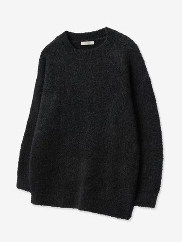 Wool Boucl Overfit Round Neck Pullover Knit [] - V2 - Modalova