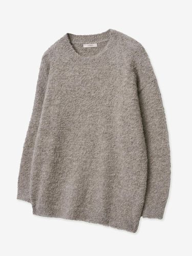 Wool Boucl Overfit Round Neck Knit [Beige] - V2 - Modalova