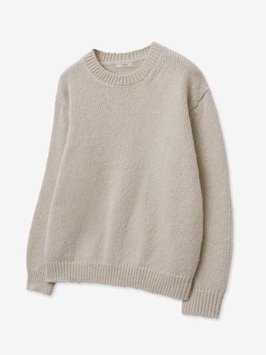 Soft Wool Round Neck Cable Knit [Beige] - V2 - Modalova