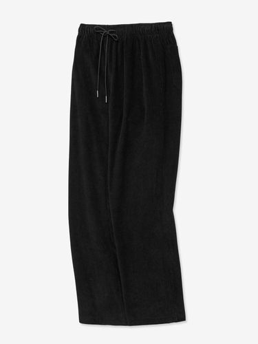 Daily Corduroy Wide Banding Pants [Black] - V2 - Modalova