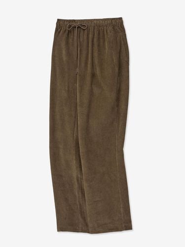 Daily Corduroy Wide Banding Pants [Khaki] - V2 - Modalova