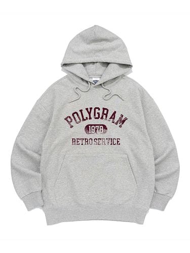 Vintage Loose Fit Cotton Blend Hoodie [Melange] - POLYGRAM - Modalova