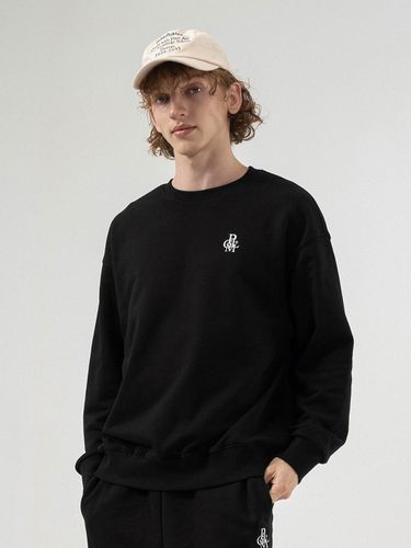 Loose Fit 3-Layer Terry Symbol Logo Sweatshirt [Black] - POLYGRAM - Modalova