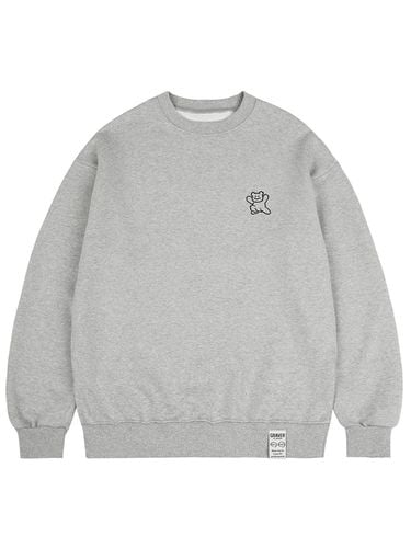 Unisex Bear Smile Embroidered Sweatshirt [Grey] - GRAVER - Modalova