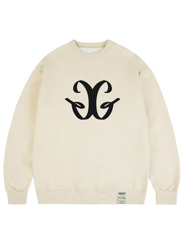 Unisex G Logo Cotton-Polyester Sweatshirt [beige] - GRAVER - Modalova