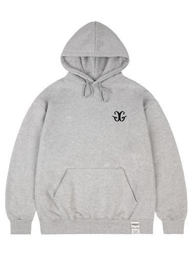 Unisex Cotton-Polyester Small Logo Hoodie [Grey] - GRAVER - Modalova