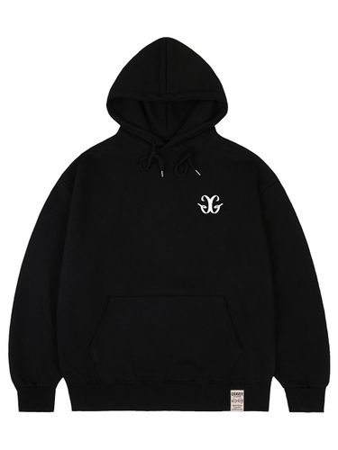 Unisex Cotton-Polyester Small Logo Hoodie [Black] - GRAVER - Modalova