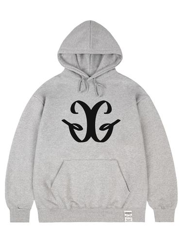 Unisex Cotton Blend G Logo Hoodie [Grey] - GRAVER - Modalova