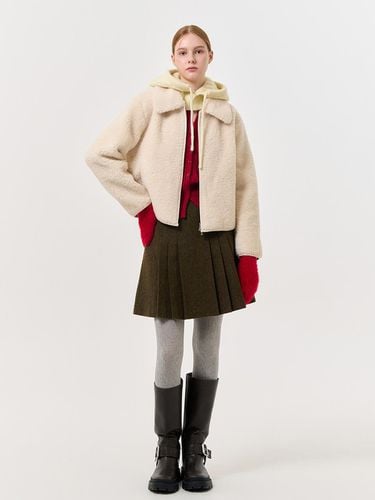 Two-Way Zipper Bookle Fur Jacket [IVORY] / WBD4L07 - GENERAL IDEA - Modalova