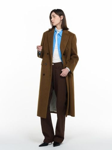 Classic Wool Blend Long Straight Coat [BROWN] (WBD4L10511) - GENERAL IDEA - Modalova