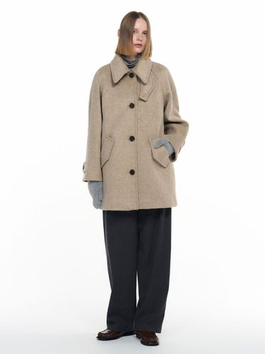 Wool Blend Balmacan Coat [BEIGE] / WBD4L10514 - GENERAL IDEA - Modalova