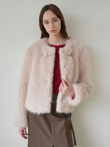 Eco-Fur Crop Voluminous Jumper Dress (NEF4WMA28_90) - on&on - Modalova