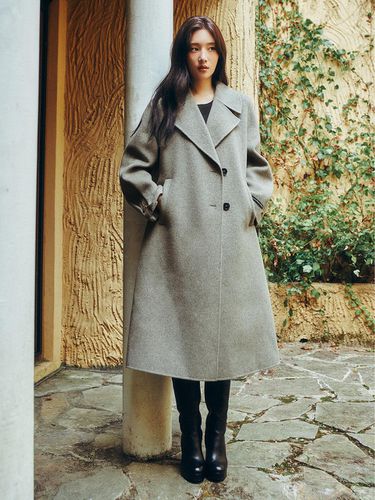 A-line Handmade Wool Cashmere Coat (NEW4WHA26_4B) - on&on - Modalova