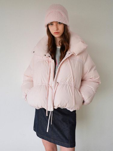 Ribbon Crop Padded Down Jacket [Light Pink] (NEP4WMA11_71) - on&on - Modalova