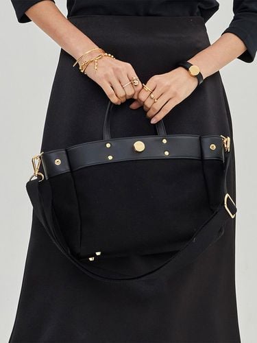 Two-tone Medium Versatile Bag [Black] - FIBRENO - Modalova