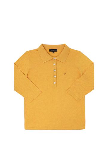 Summer knit polo - FIBRENO - Modalova