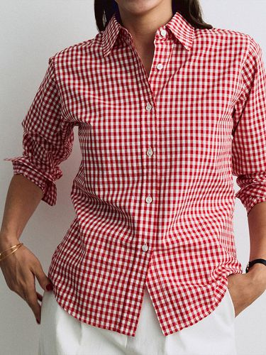 Gingham checkered shirt - FIBRENO - Modalova