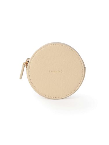 Round Petite Vegan Leather Pouch - FIBRENO - Modalova