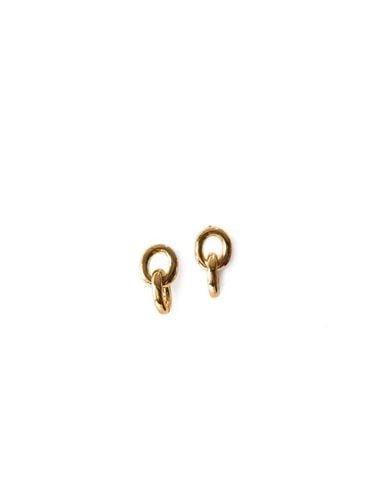 Gold Delicate Chain Earrings - FIBRENO - Modalova