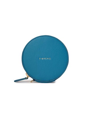 Round Compact Vegan Leather Pouch - FIBRENO - Modalova