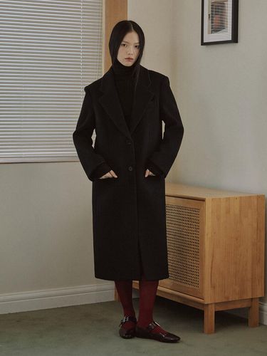 TAILORED WOOL SINGLE COAT / BLACK - mais - Modalova