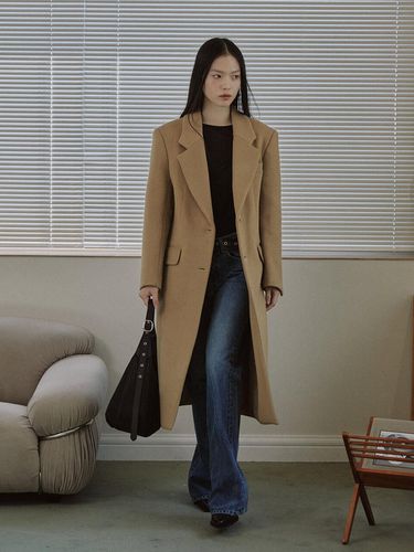 TAILORED WOOL SINGLE COAT / CAMEL - mais - Modalova