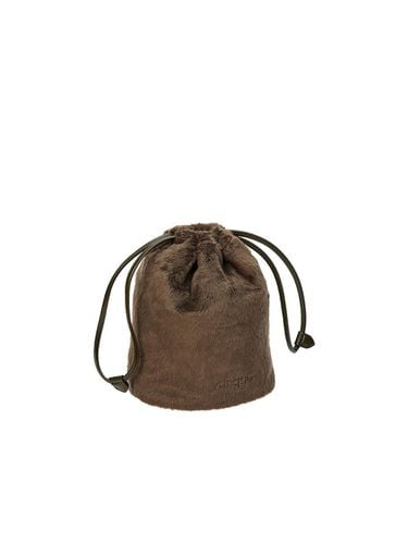 Drawstring Fur Crossbody Pouch [] - vunque - Modalova