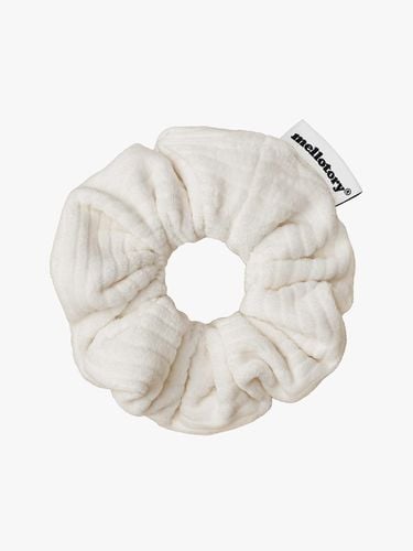 Soft Velvet Double-Woven Scrunchie [Beige] - mellotory - Modalova