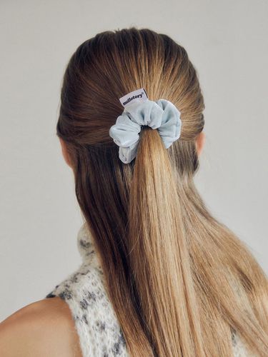 Mini Velvet Double-woven Hair Scrunchie [] - mellotory - Modalova