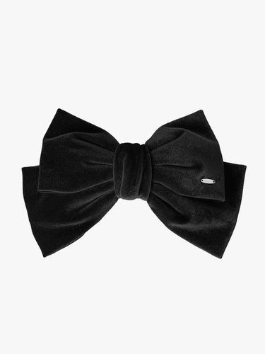 Velvet Classic Bow Logo Pin [Black] - mellotory - Modalova