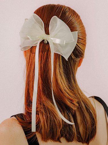 Ribbon see-through hairpin (beige) - mellotory - Modalova