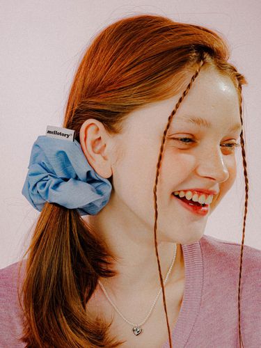 Basic Cotton-Polyester Denim Scrunchie [] - mellotory - Modalova