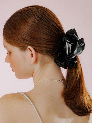 Vegan Leather Double-Woven Handmade Scrunchie [] - mellotory - Modalova