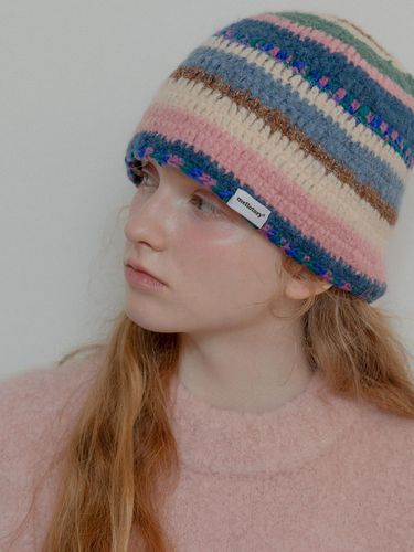 Bohemian Knit Hat (Mix Pink) - mellotory - Modalova