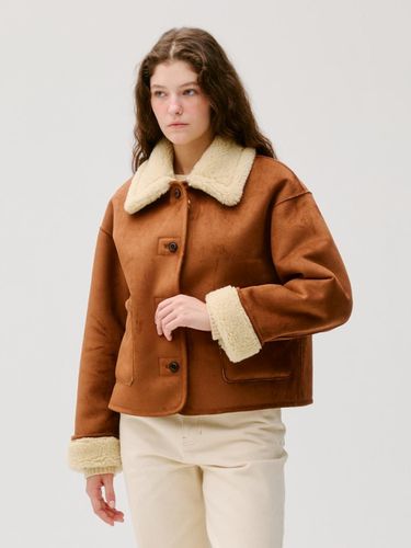 Reversible Shearling Short Jacket [] - DEPOUND - Modalova