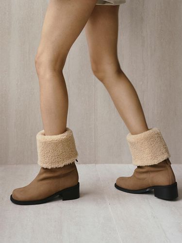 Mono Searing Middle Boots (2colors) Mono Shearing - TWVP - Modalova