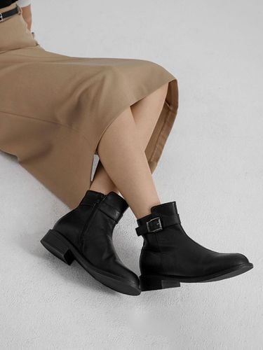 Belt Strap Synthetic Leather Ankle Boots (BSLTR4f217) - CHAAKAN - Modalova