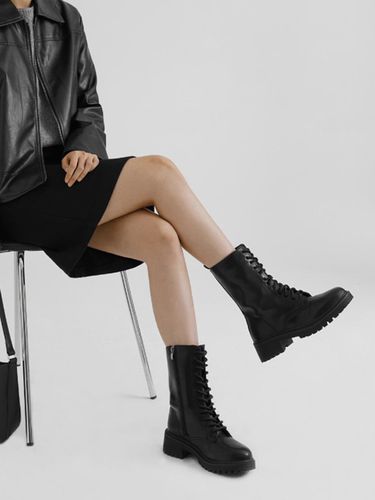 Lace-up Chunky Synthetic Leather Walker Boot (BSLTR4f873) - CHAAKAN - Modalova