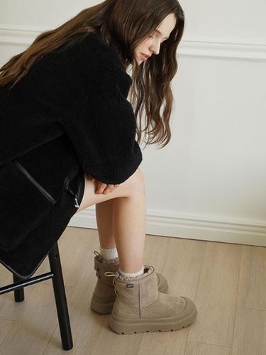 Lambert Fur Lining Cold Winter Slip-on Middle Boot - CHAAKAN - Modalova